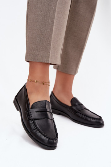 Women Loafers Made of Eco Leather Black Lilith 2