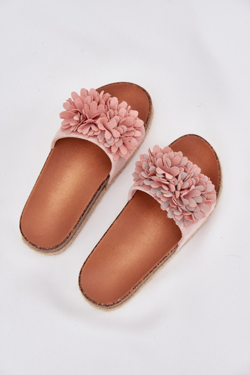 Women's Platform Sandals With Decorative Flowers Pink Tessara Women's Platform Sandals With Decorative Flowers Pink Tessara