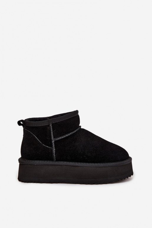 Suede Women's Snow Boots on Platform Vinceza 97962 Black Suede Women's Snow Boots on Platform Vinceza 97962 Black
