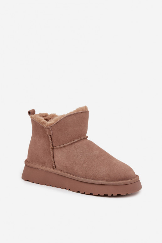 Suede Snow Boots for Women on Platform Vinceza 97962 Beige Suede Snow Boots for Women on Platform Vinceza 97962 Beige