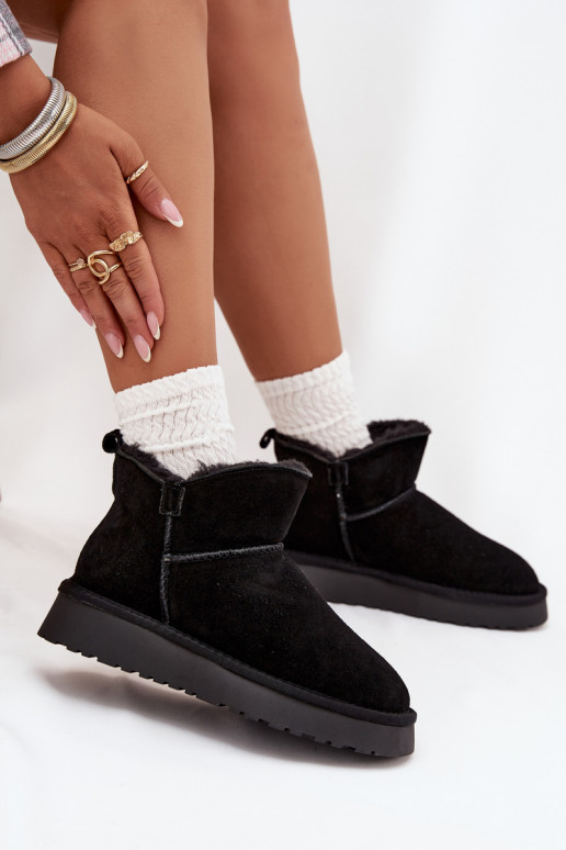 Snow boots made of natural suede lined with fur Vinceza 97961 Black Snow boots made of natural suede lined with fur Vinceza 97961 Black