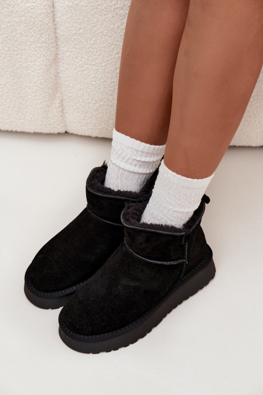 Snow boots made of natural suede lined with fur Vinceza 97961 Black Snow boots made of natural suede lined with fur Vinceza 97961 Black