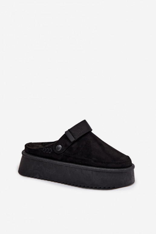 Women's snow boots on platform with velcro black Jorielle