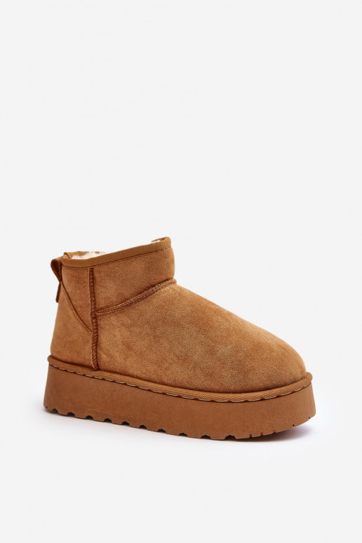 Women's Snow Boots on Platform with Faux Fur Lining Camel Xamella Women's Snow Boots on Platform with Faux Fur Lining Camel Xamella