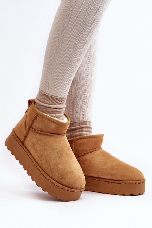 Women's Snow Boots on Platform with Faux Fur Lining Camel Xamella Women's Snow Boots on Platform with Faux Fur Lining Camel Xamella
