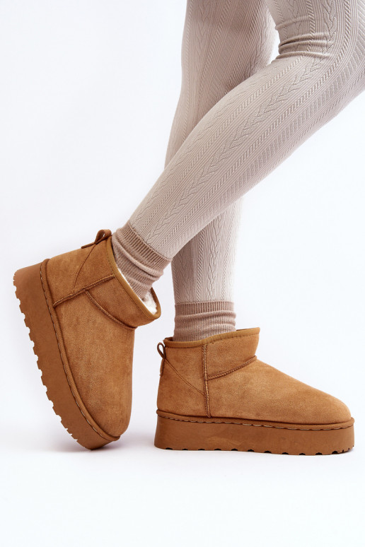 Women's Snow Boots on Platform with Faux Fur Lining Camel Xamella Women's Snow Boots on Platform with Faux Fur Lining Camel Xamella