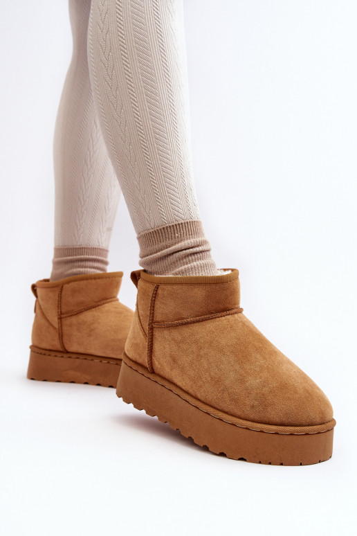 Women's Snow Boots on Platform with Faux Fur Lining Camel Xamella Women's Snow Boots on Platform with Faux Fur Lining Camel Xamella