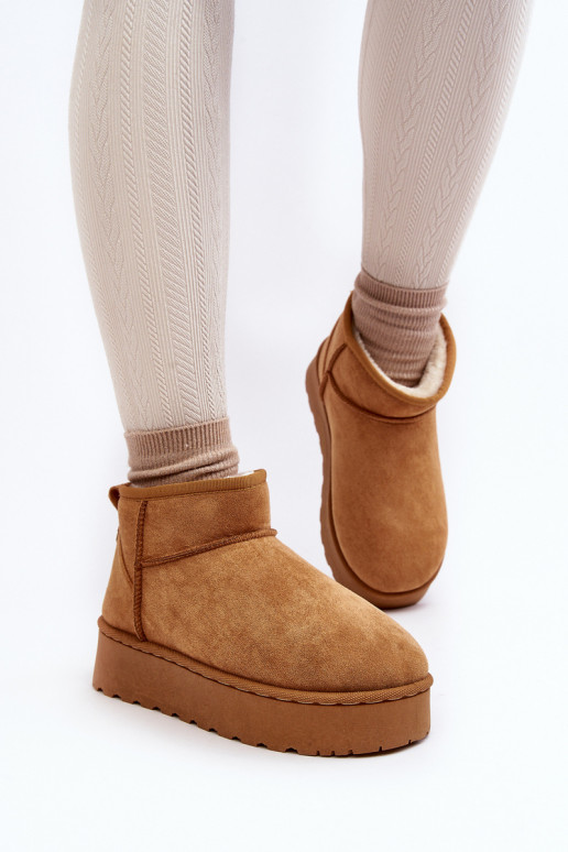 Women's Snow Boots on Platform with Faux Fur Lining Camel Xamella Women's Snow Boots on Platform with Faux Fur Lining Camel Xamella