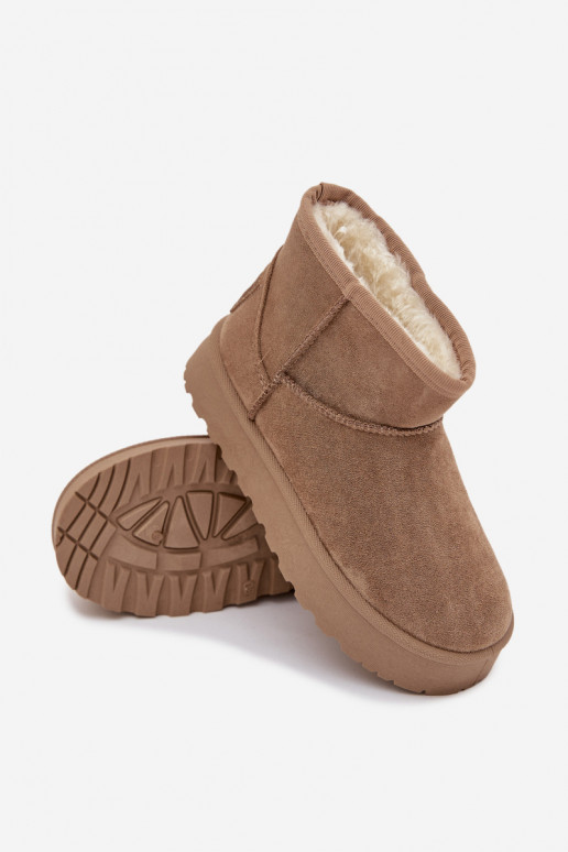 Children's Snow Boots Lined with Fur SS374020 Beige Children's Snow Boots Lined with Fur SS374020 Beige