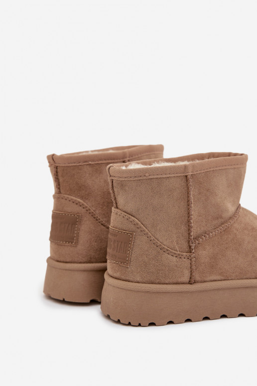 Children's Snow Boots Lined with Fur SS374020 Beige Children's Snow Boots Lined with Fur SS374020 Beige