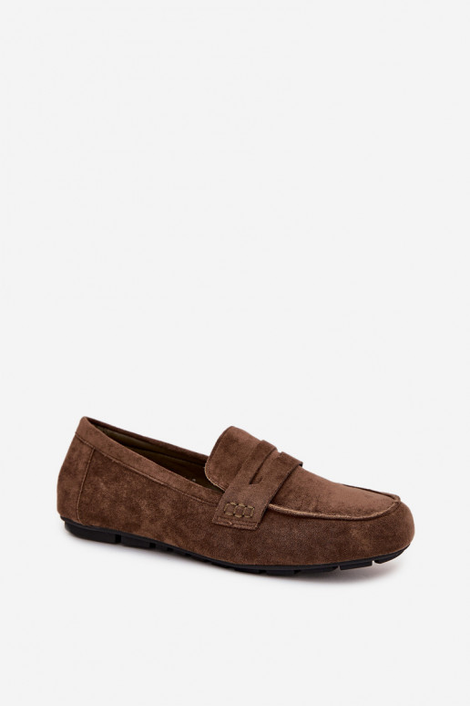 Loafersy Mokasyny Damskie Płaskie Ciemnozielone Roseline Loafersy Mokasyny Damskie Płaskie Ciemnozielone Roseline