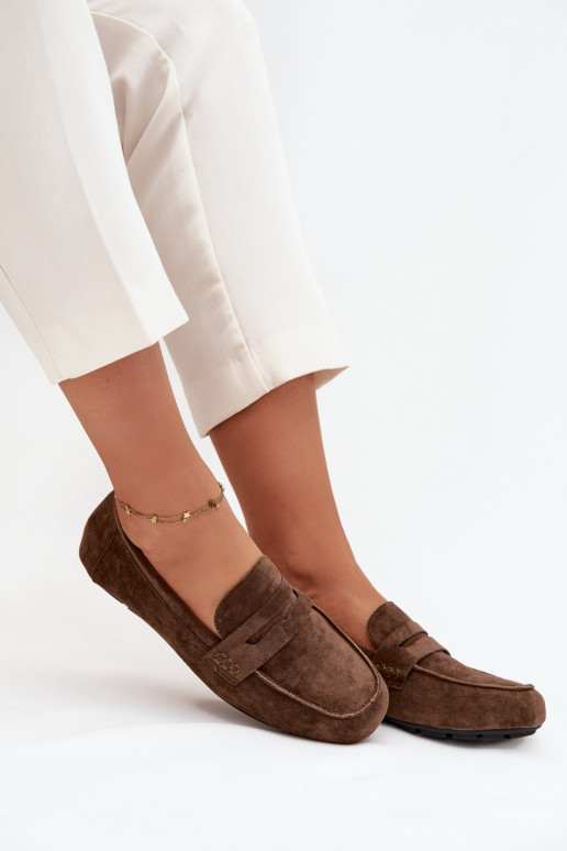 Loafersy Mokasyny Damskie Płaskie Ciemnozielone Roseline Loafersy Mokasyny Damskie Płaskie Ciemnozielone Roseline