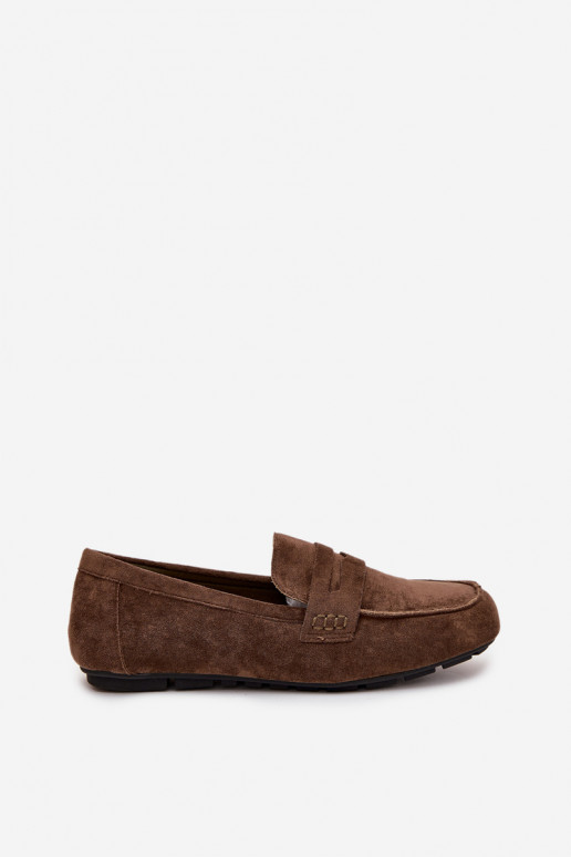 Loafersy Mokasyny Damskie Płaskie Ciemnozielone Roseline Loafersy Mokasyny Damskie Płaskie Ciemnozielone Roseline