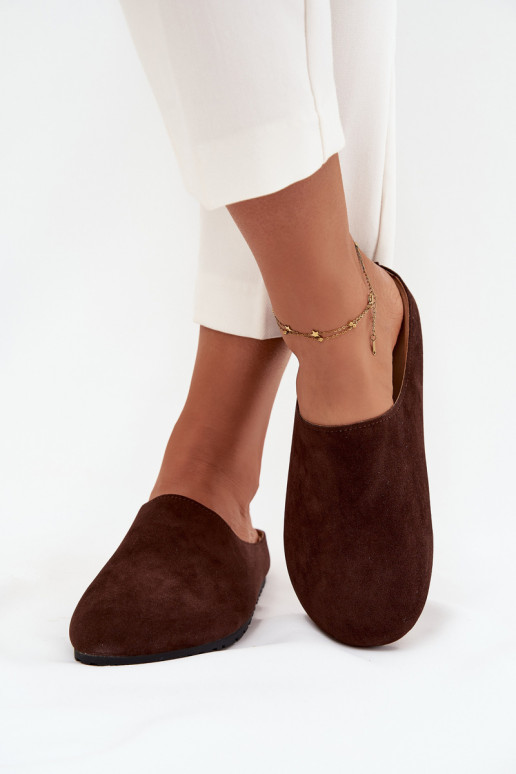 Women's slippers on platform chocolate Sylviane Women's slippers on platform chocolate Sylviane
