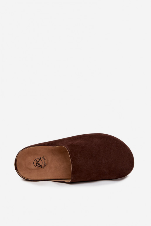 Women's slippers on platform chocolate Sylviane Women's slippers on platform chocolate Sylviane