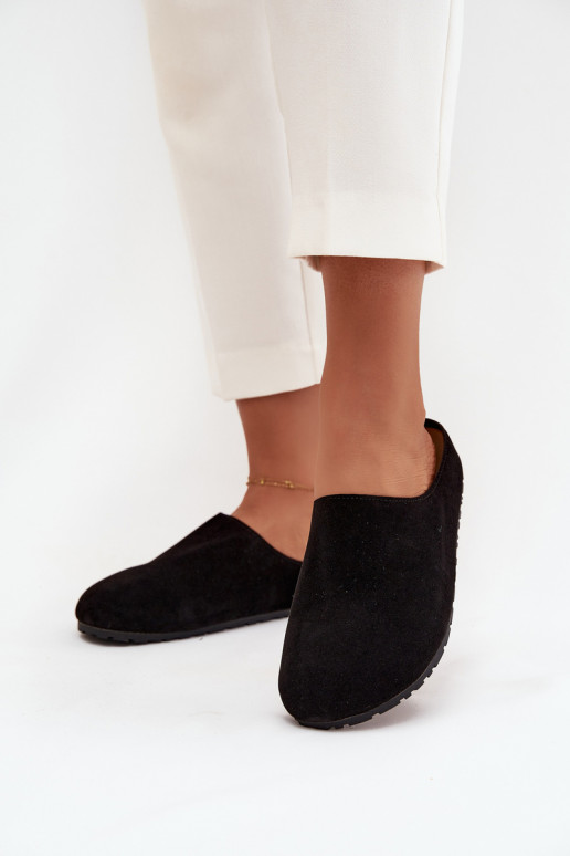 Women's slippers on platform black Sylviane Women's slippers on platform black Sylviane