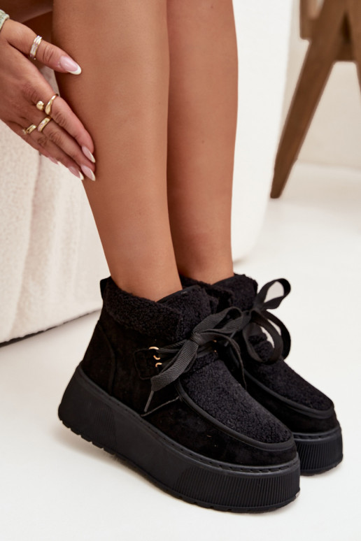 Women's Snow Boots On Platform With Fur Black Florivelle Women's Snow Boots On Platform With Fur Black Florivelle