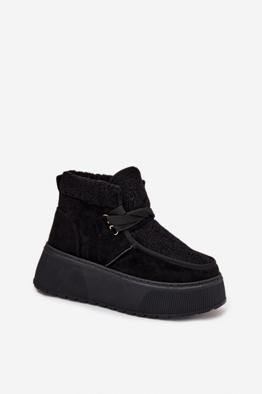 Women's Snow Boots On Platform With Fur Black Florivelle Women's Snow Boots On Platform With Fur Black Florivelle