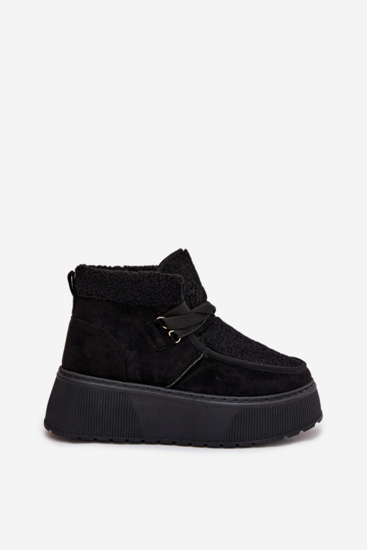 Women's Snow Boots On Platform With Fur Black Florivelle Women's Snow Boots On Platform With Fur Black Florivelle