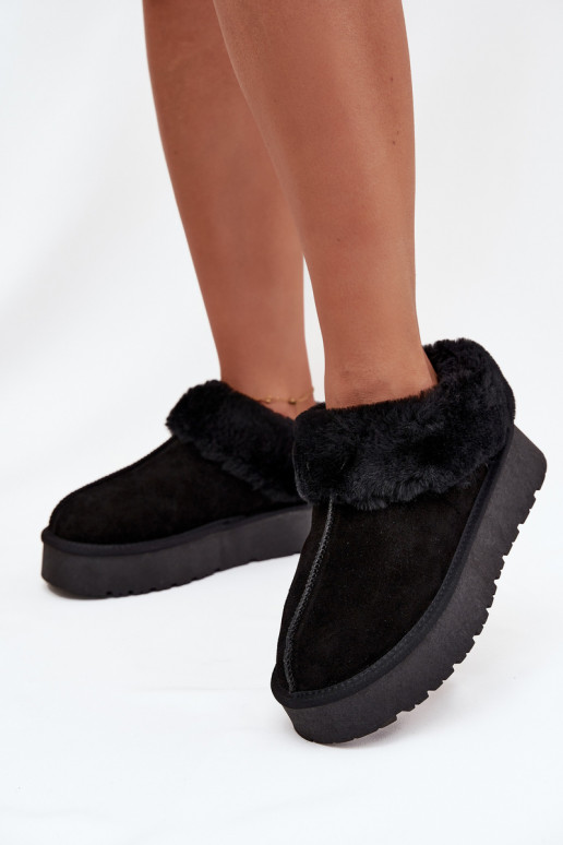 Leather Suede Snow Boots Women's With Fur Black Mivelle Leather Suede Snow Boots Women's With Fur Black Mivelle