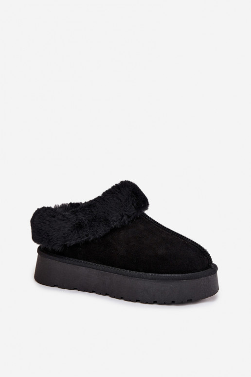 Leather Suede Snow Boots Women's With Fur Black Mivelle Leather Suede Snow Boots Women's With Fur Black Mivelle