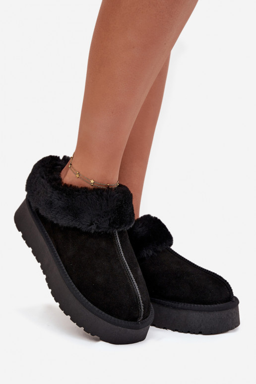 Leather Suede Snow Boots Women's With Fur Black Mivelle Leather Suede Snow Boots Women's With Fur Black Mivelle