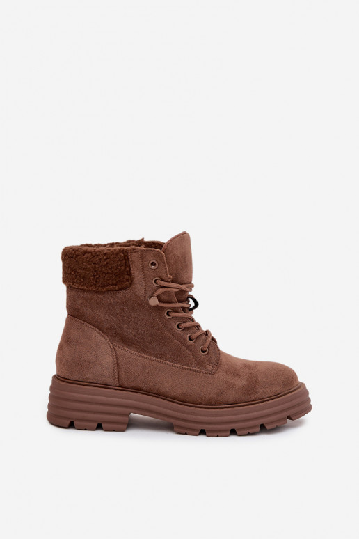 Insulated Trapper Boots Women's Lace-up Brown Lyrinne Insulated Trapper Boots Women's Lace-up Brown Lyrinne