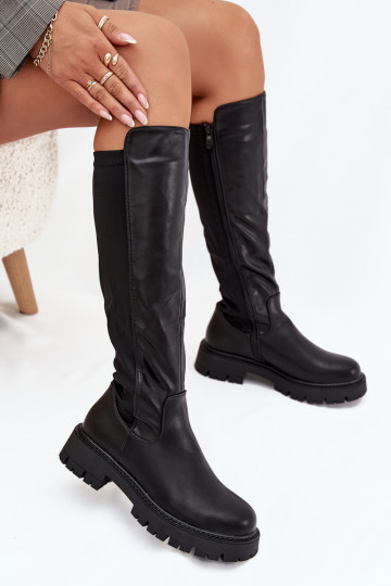 Insulated Women's Boots with Zipper Black Harlina