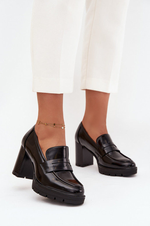 Women's Low-Heeled Shoes Made of Eco Leather Black Ilyssia Women's Low-Heeled Shoes Made of Eco Leather Black Ilyssia