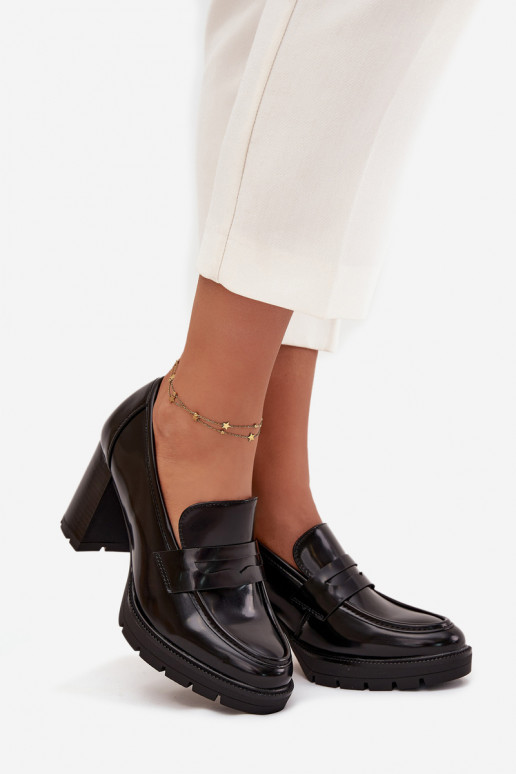 Women's Low-Heeled Shoes Made of Eco Leather Black Ilyssia Women's Low-Heeled Shoes Made of Eco Leather Black Ilyssia