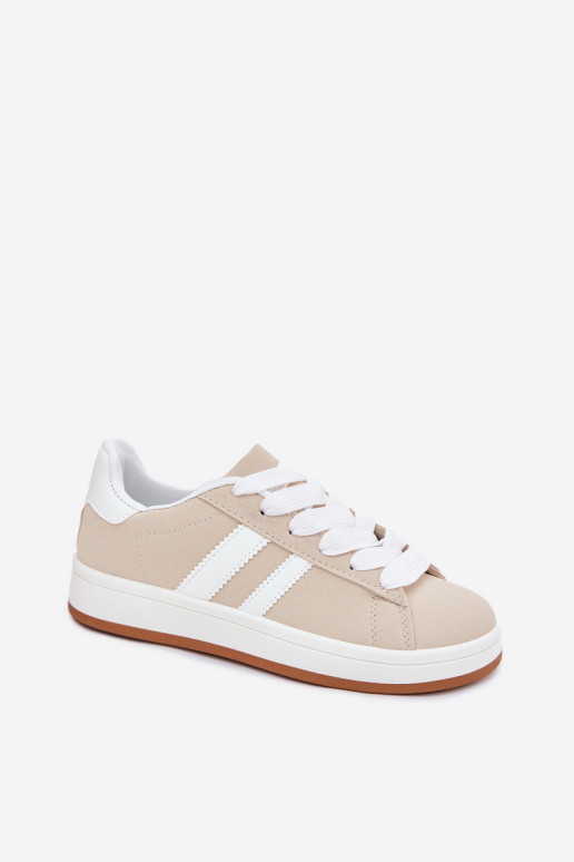 Women's Sports Shoes Sneakers Made Of Eco Leather Beige Ravina Women's Sports Shoes Sneakers Made Of Eco Leather Beige Ravina