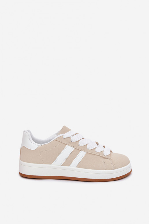 Women's Sports Shoes Sneakers Made Of Eco Leather Beige Ravina Women's Sports Shoes Sneakers Made Of Eco Leather Beige Ravina