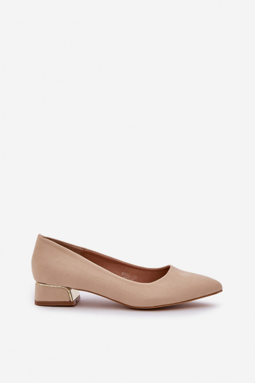 Low Heel Pumps With Pointed Toes Beige Terilara Low Heel Pumps With Pointed Toes Beige Terilara