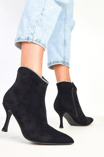 Czarne botki damskie z... 2