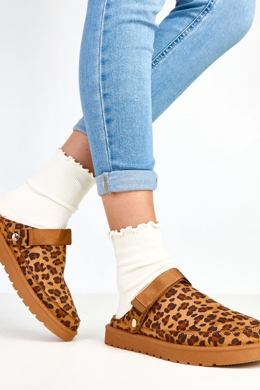 Panterkowe mule zapinane na rzep Miluska Panterkowe mule zapinane na rzep Miluska