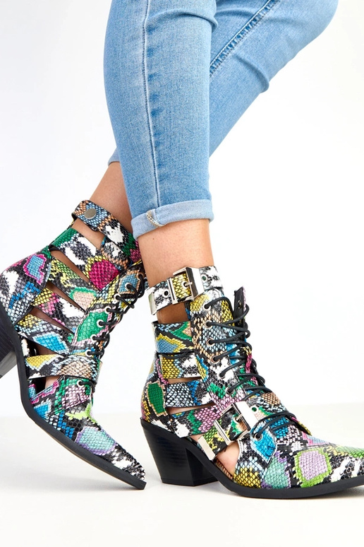 Wielokolorowe botki na słupku... Wielokolorowe botki na słupku...