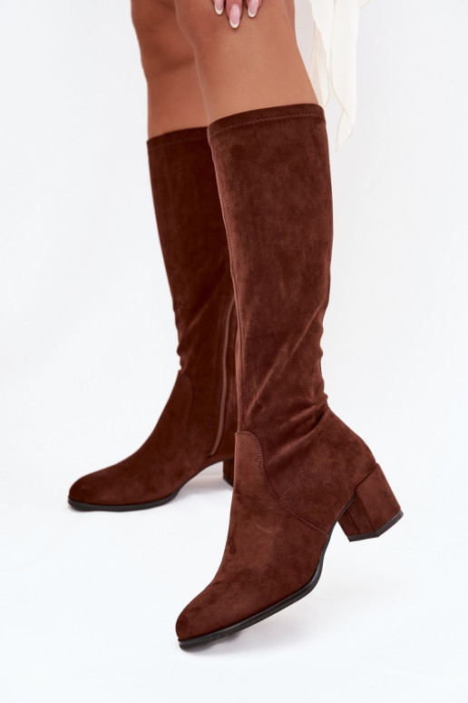 Classic Eco Suede Boots Sergio Leone KZ205 Dark Brown Classic Eco Suede Boots Sergio Leone KZ205 Dark Brown