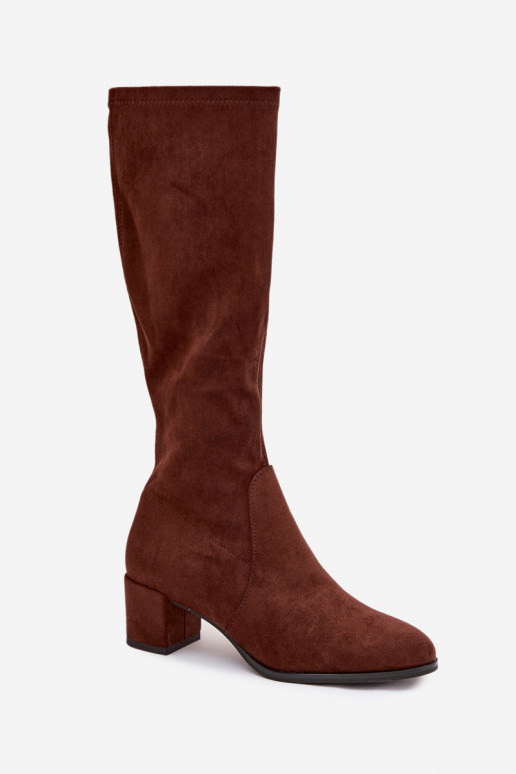 Classic Eco Suede Boots Sergio Leone KZ205 Dark Brown Classic Eco Suede Boots Sergio Leone KZ205 Dark Brown