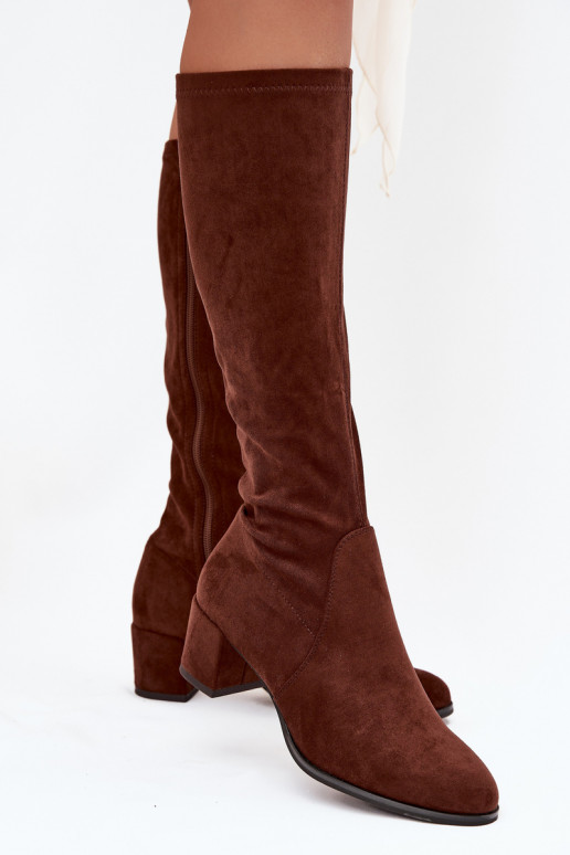Classic Eco Suede Boots Sergio Leone KZ205 Dark Brown Classic Eco Suede Boots Sergio Leone KZ205 Dark Brown
