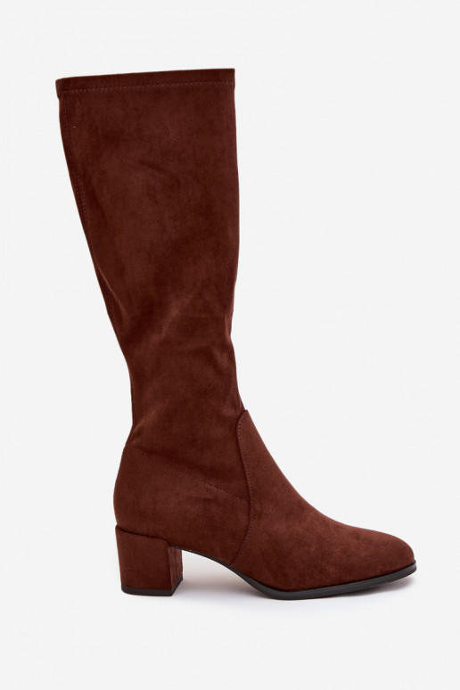Classic Eco Suede Boots Sergio Leone KZ205 Dark Brown Classic Eco Suede Boots Sergio Leone KZ205 Dark Brown
