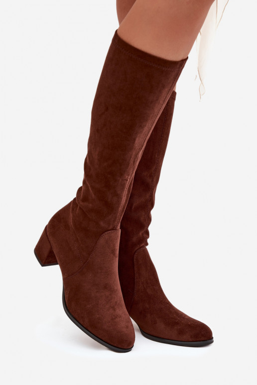 Classic Eco Suede Boots Sergio Leone KZ205 Dark Brown Classic Eco Suede Boots Sergio Leone KZ205 Dark Brown