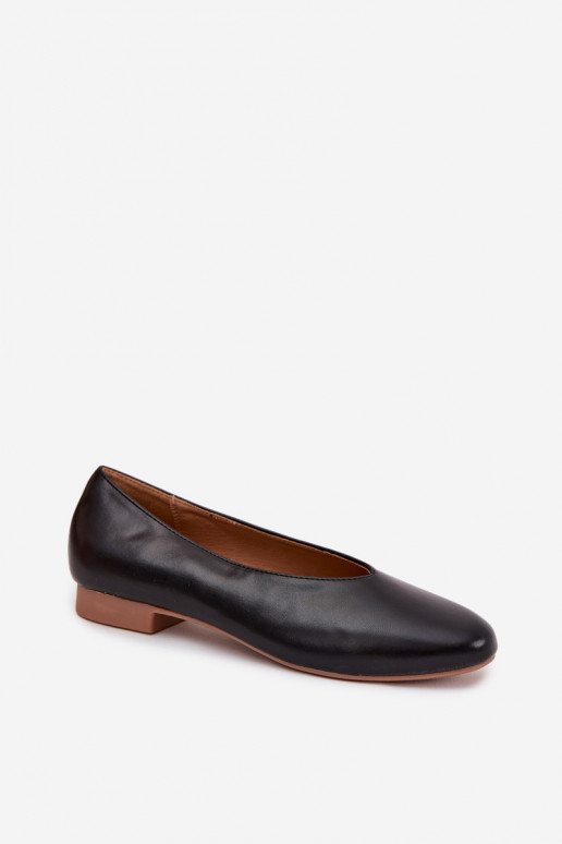 Women's Ballet Flats Made of Eco Leather with Flat Heel Black Olyssia Women's Ballet Flats Made of Eco Leather with Flat Heel Black Olyssia
