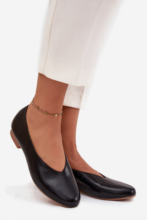 Women's Ballet Flats Made of Eco Leather with Flat Heel Black Olyssia Women's Ballet Flats Made of Eco Leather with Flat Heel Black Olyssia