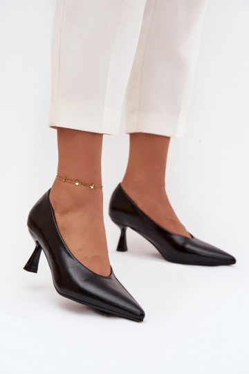 Patent leather high heels black Gavrielle