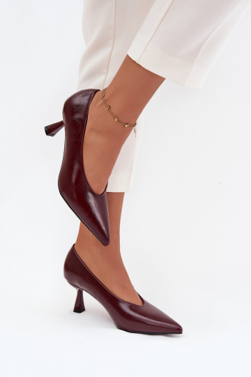 Patent Leather High Heel Shoes Bordeaux Gavrielle