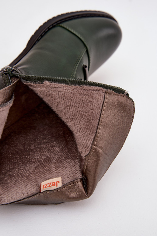 Insulated women's boots with flat heel green Labise Insulated women's boots with flat heel green Labise