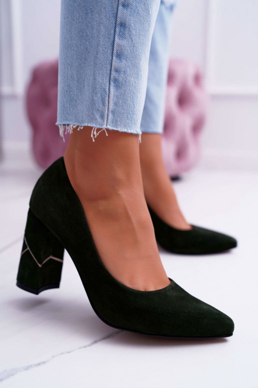 Women's Laura Messi Suede Olive 2050 pumps Women's Laura Messi Suede Olive 2050 pumps