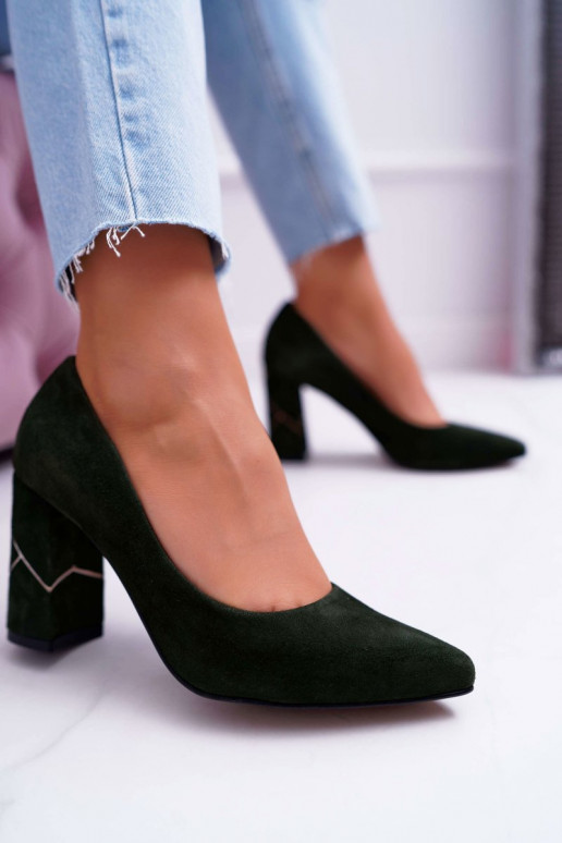 Women's Laura Messi Suede Olive 2050 pumps Women's Laura Messi Suede Olive 2050 pumps