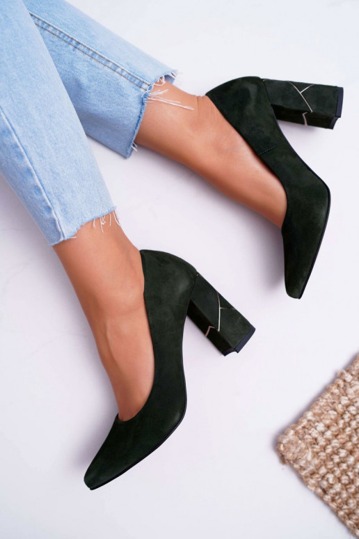 Women's Laura Messi Suede Olive 2050 pumps Women's Laura Messi Suede Olive 2050 pumps