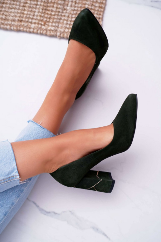 Women's Laura Messi Suede Olive 2050 pumps Women's Laura Messi Suede Olive 2050 pumps